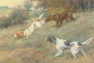 Edmund Osthaus - Three Setters On A Point