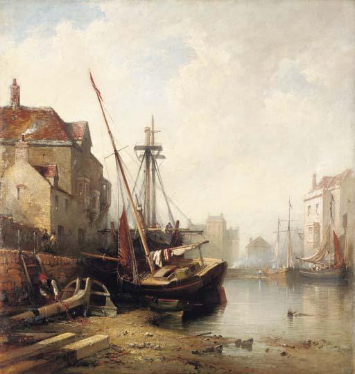 Edmund Thornton Crawford, R.S.A. - A Dutch Shipping Port