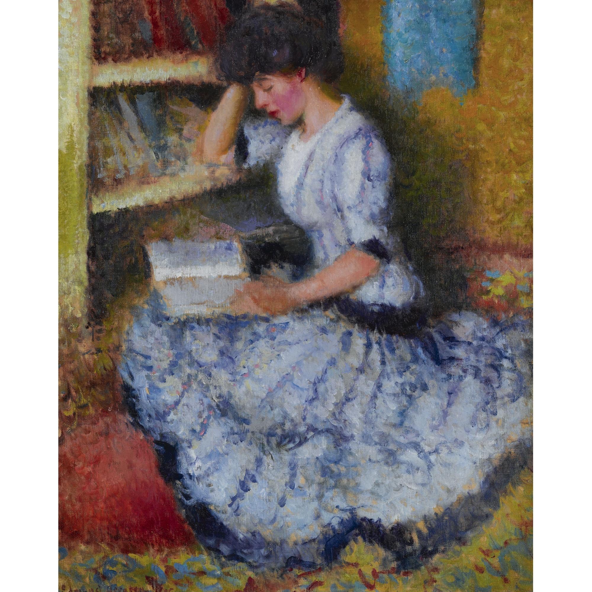 Edmund William Greacen - Ethol In The Library, Giverny