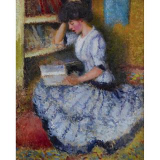 Edmund William Greacen - Ethol In The Library, Giverny