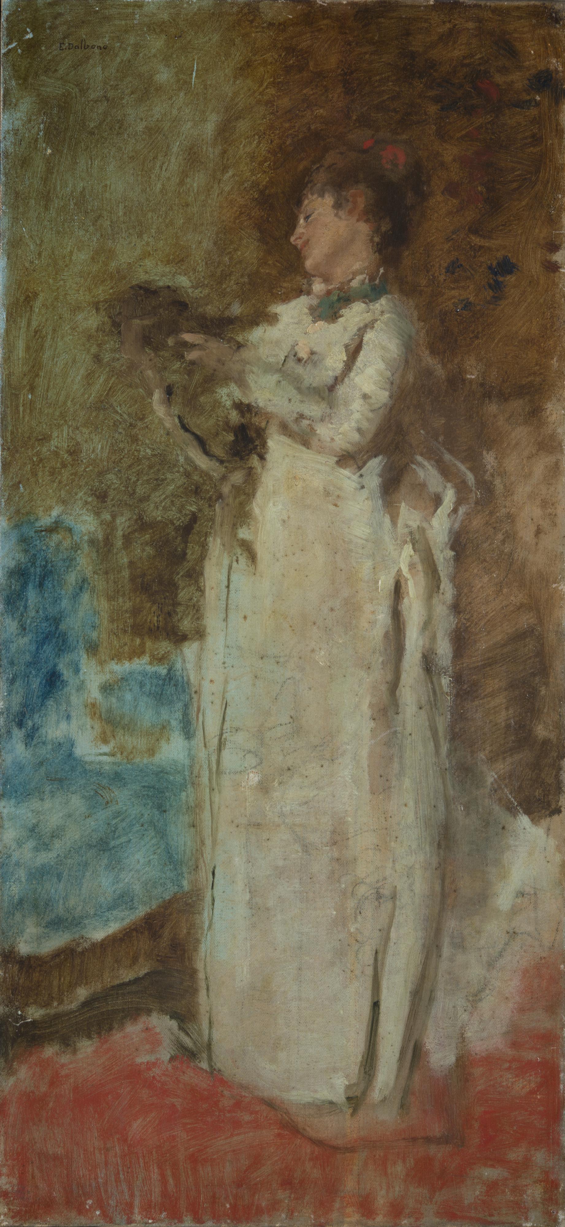 Edoardo Dalbono - La moglie del pittore