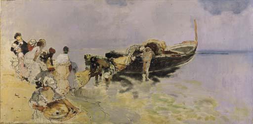 Edoardo Dalbono - Pescatori A Riva