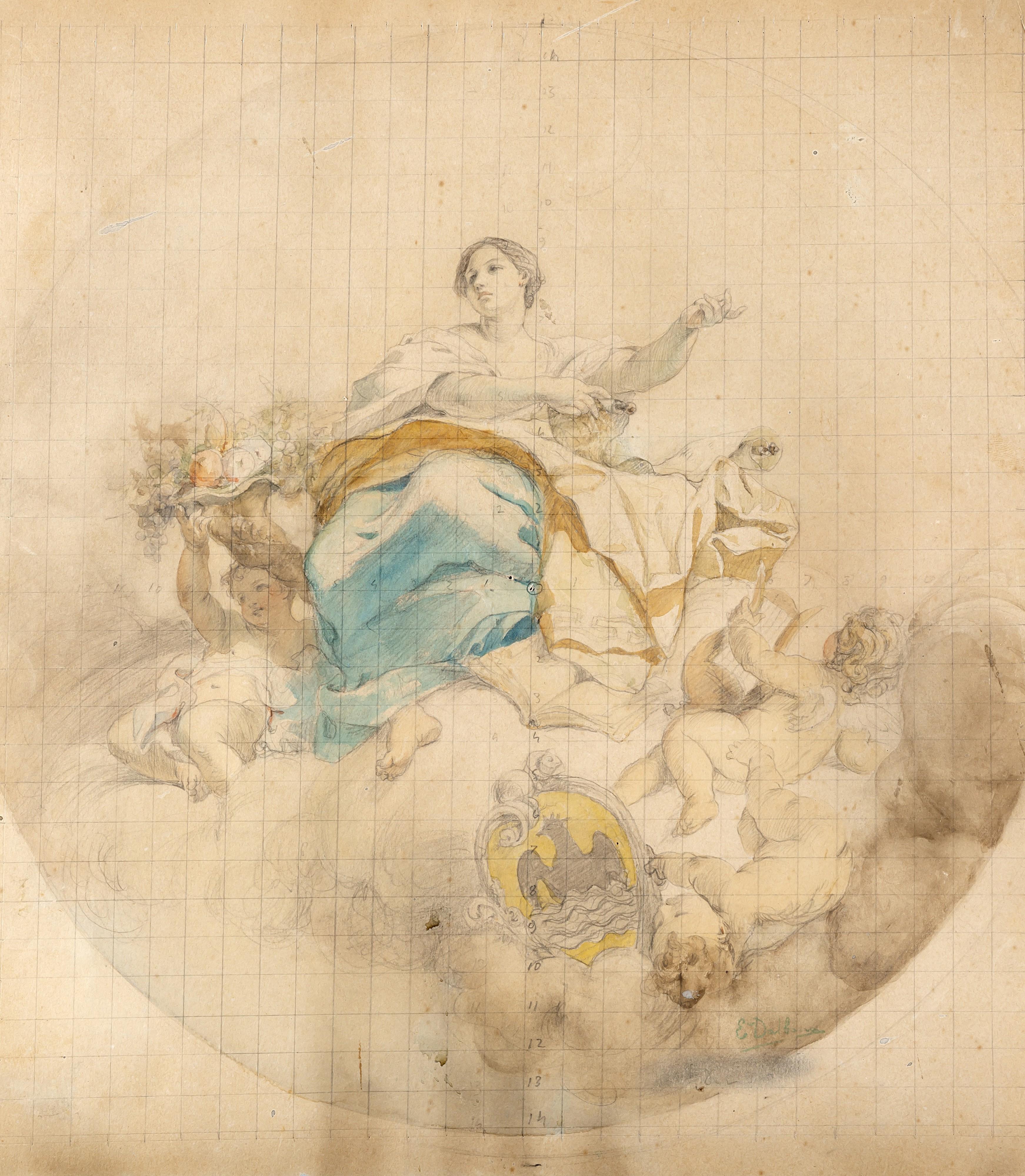 Edoardo Dalbono - Progetto d\'affresco