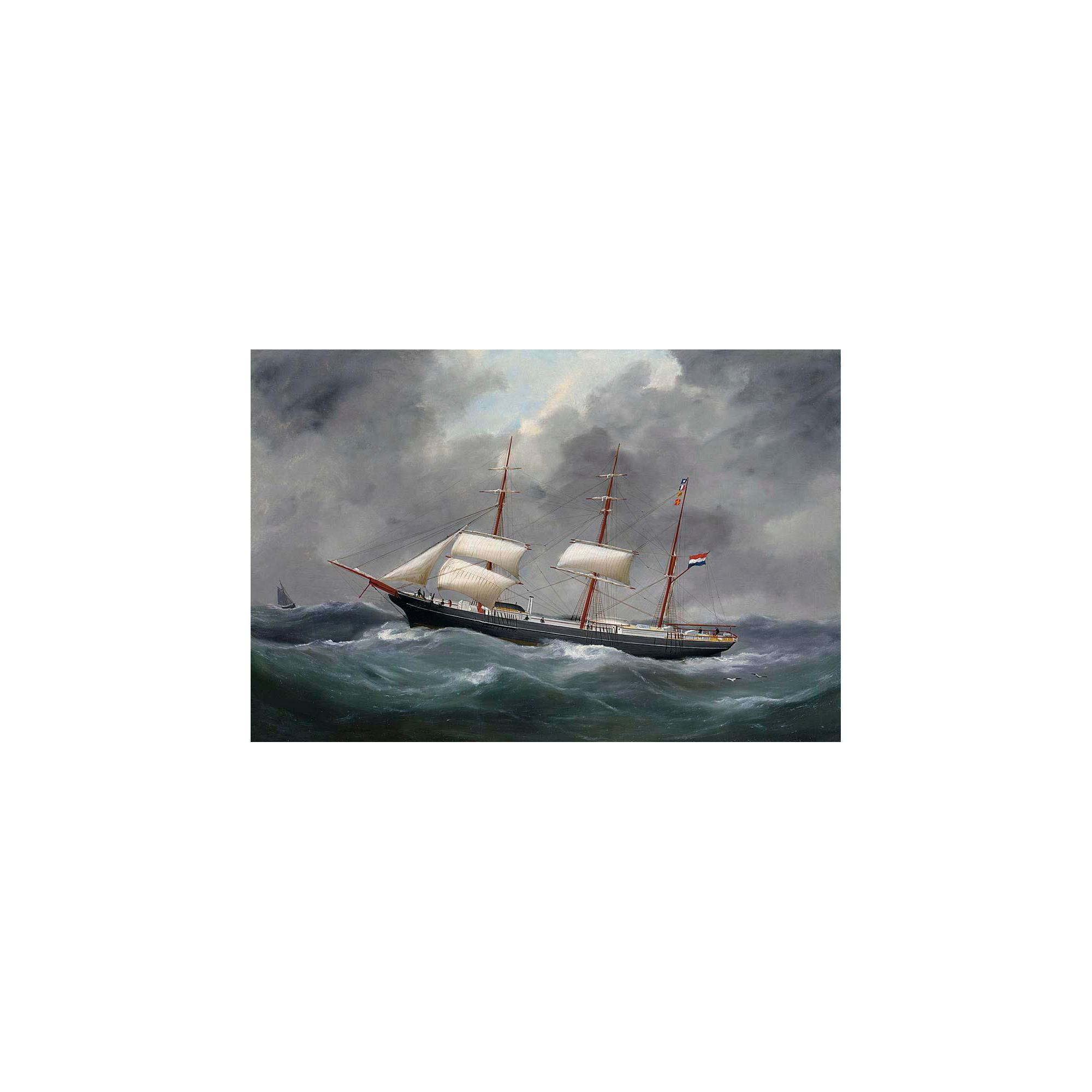 Edouard Adam - A Portrait Of A Ship