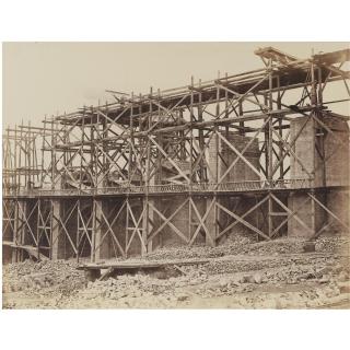 Édouard Baldus - Construction Of A Viaduct On The Paris-Marseille Railway, C. 1855-58