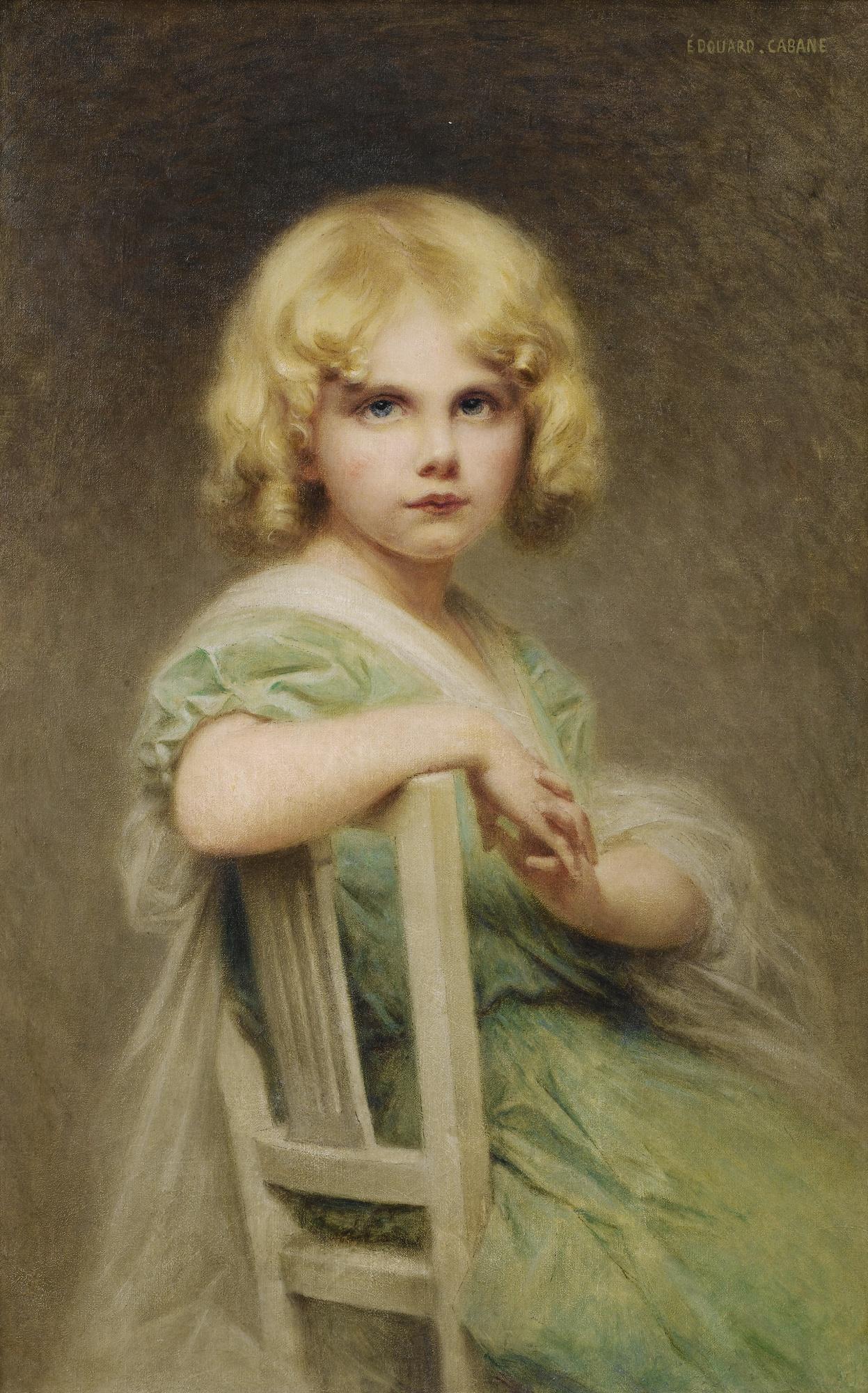 Edouard Cabane - Portrait Of Eva, Daughter Of The Painter