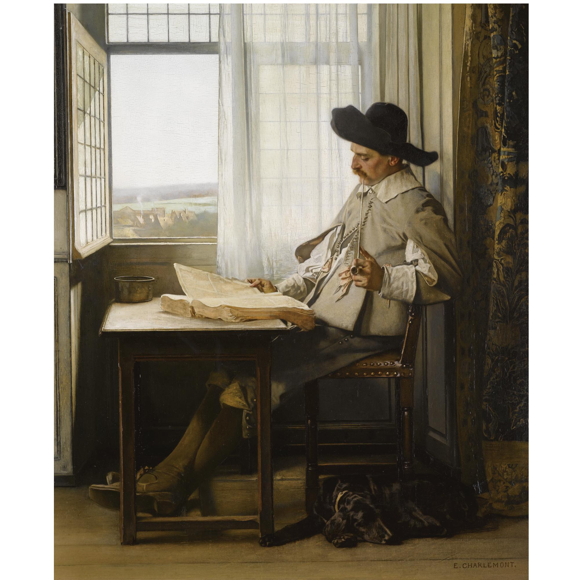 Edouard Charlemont - Austrian Erudit Et Son Chien