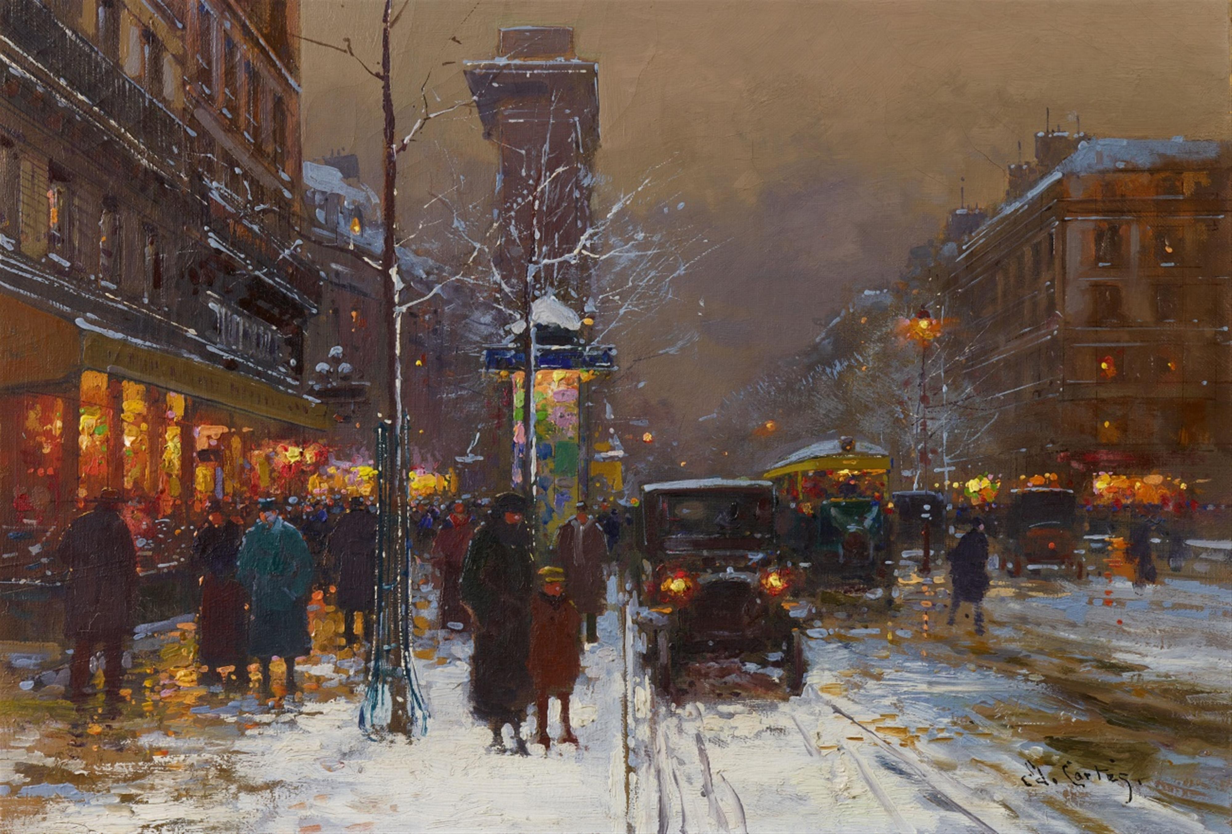 Edouard Cortès - Boulevard Bonne Nouvelle, Soir de Neige