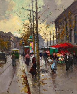 Edouard Cortès - Place de la Madeleine, Marché aux Fleurs