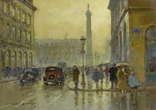Edouard Cortès - Place Vendome Sous La Pluie