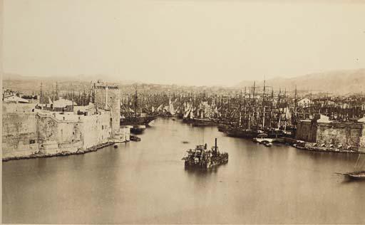 Edouard-Denis Baldus - Le Port de Marseille, Planche 57 des Chemins de Fer de Paris à Lyon et à la Méditerranée