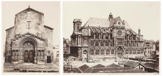 Edouard-Denis Baldus - L\'Église de St. Trophime, Arles; and Saint Eustache 2