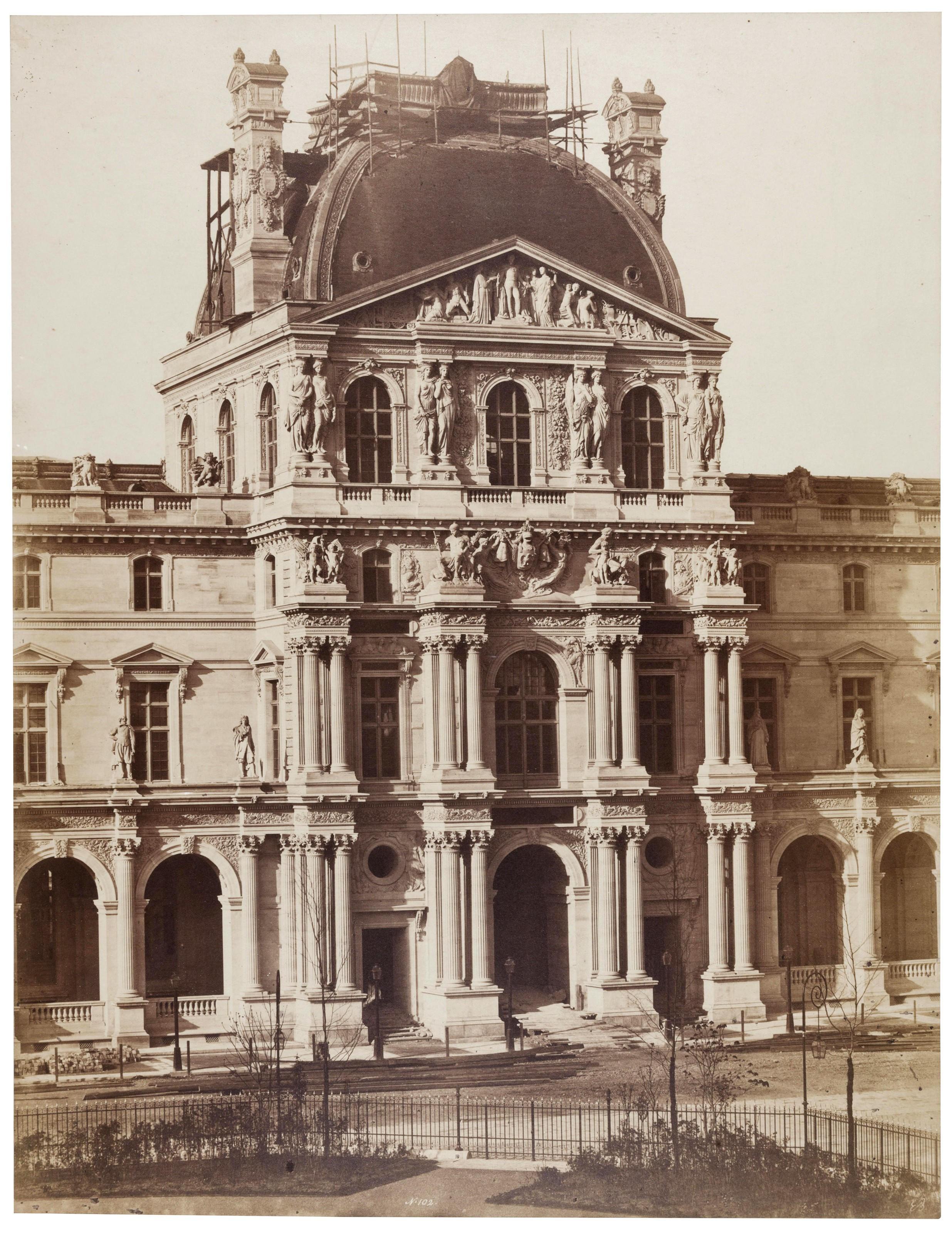 Édouard–Denis Baldus - Pavillon Richelieu, Louvre, 1855–1856