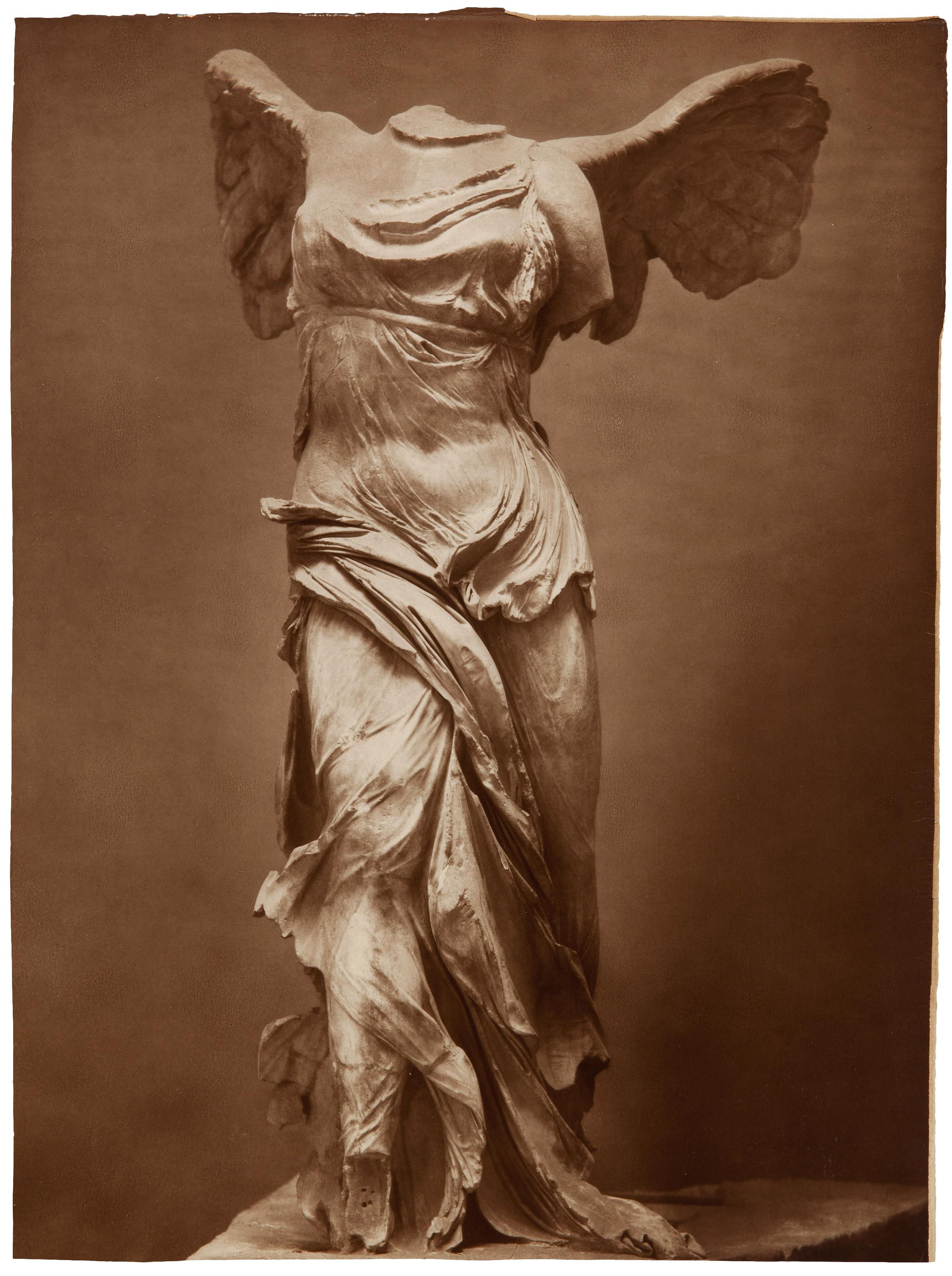 Édouard-Denis Baldus - The Winged Victory of Samothrace, Louvre, Paris, c. 1855