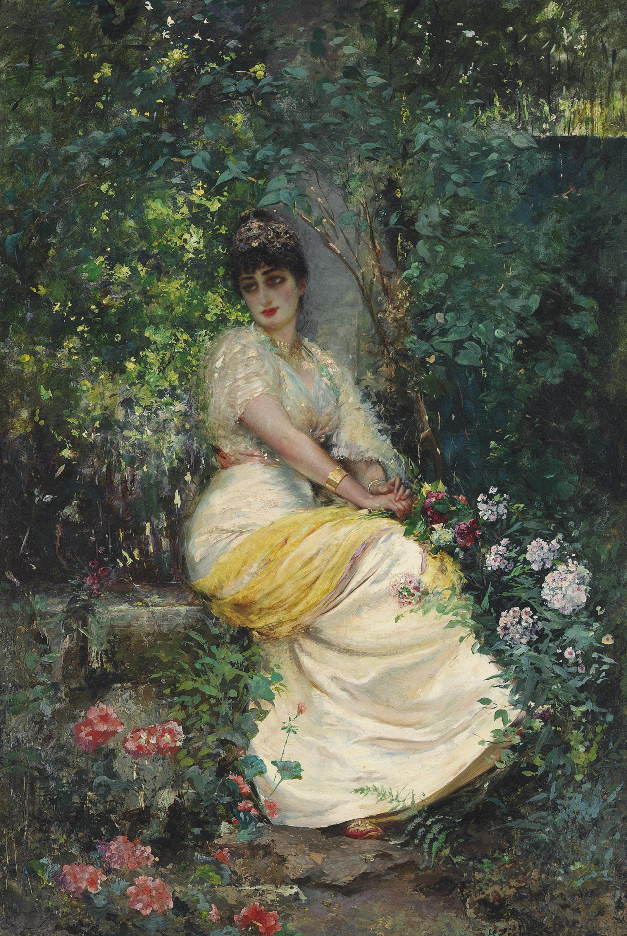 Edouard Frederic Wilhelm Richter - A seat in the shade