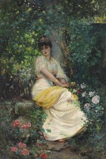 Edouard Frederic Wilhelm Richter - A seat in the shade