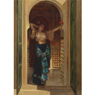 Edouard Frederic Wilhelm Richter - French At Her Ease, Grenada