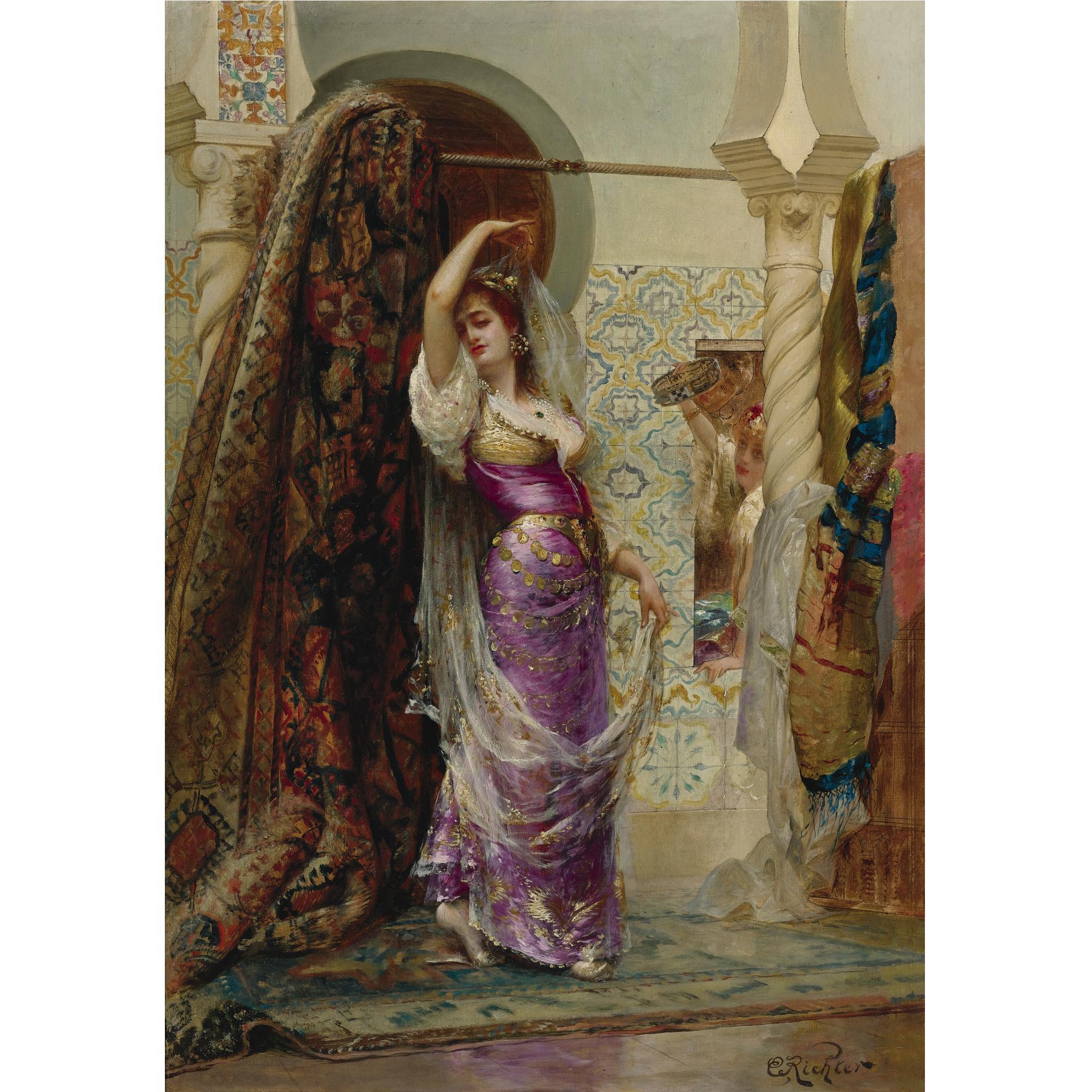 Édouard-Frédéric-Wilhelm Richter - French Preparing For The Performance