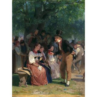 Edouard Girardet - Le Bal Champêtre, 1853 The Outdoor Ball, 1853