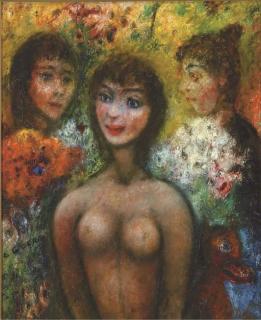 Edouard Goerg - Le nu au bouquet blanc et au bouquet rouge