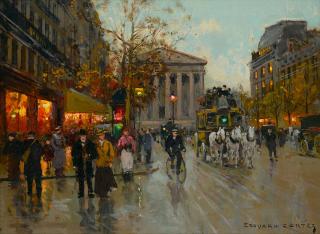 Edouard Henri Leon Cortès - Le boulevard de la Madeleine