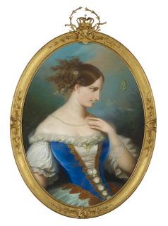 Edouard Henri Théophile Pingret - Portrait of the Ballerina Adèle Monplaisir