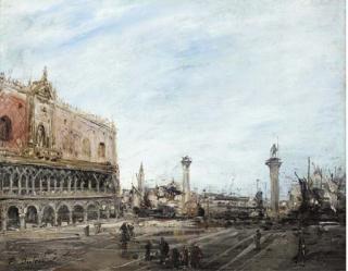 Edouard-Jacques Dufeu - Piazza San Marco, Venice