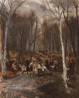 Edouard-Jean-Baptiste Detaille - A Skirmish between Cossacks and the Imperial Bodyguard, 1814