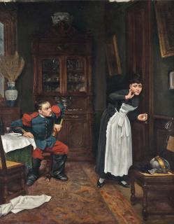 Edouard Jean Baptiste Detaille - Courting The Maid