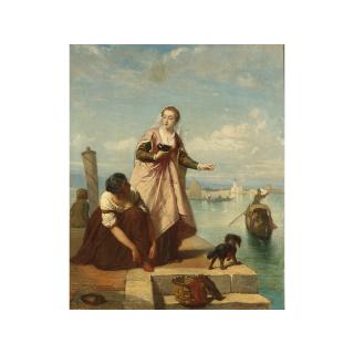 Édouard-Jean-Conrad Hamman - Awaiting The Gondola