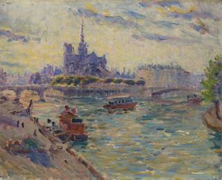 Edouard-Jean Dambourgez - Vue de Notre-Dame de Paris