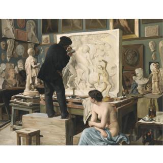 Edouard Joseph Dantan - French My Father\'S Studio