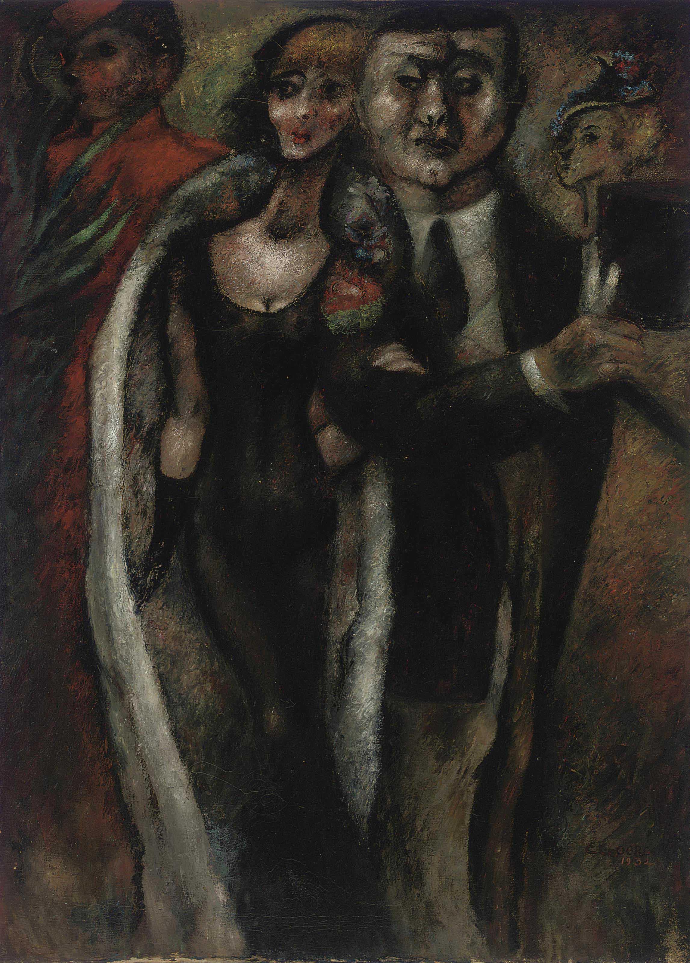 Édouard Joseph Goerg - Portrait De Monsieur Et Madame Goujon-Bouchon