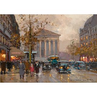 Edouard Leon Cortès - A View Of The Opera Seen From Rue Royale, Paris