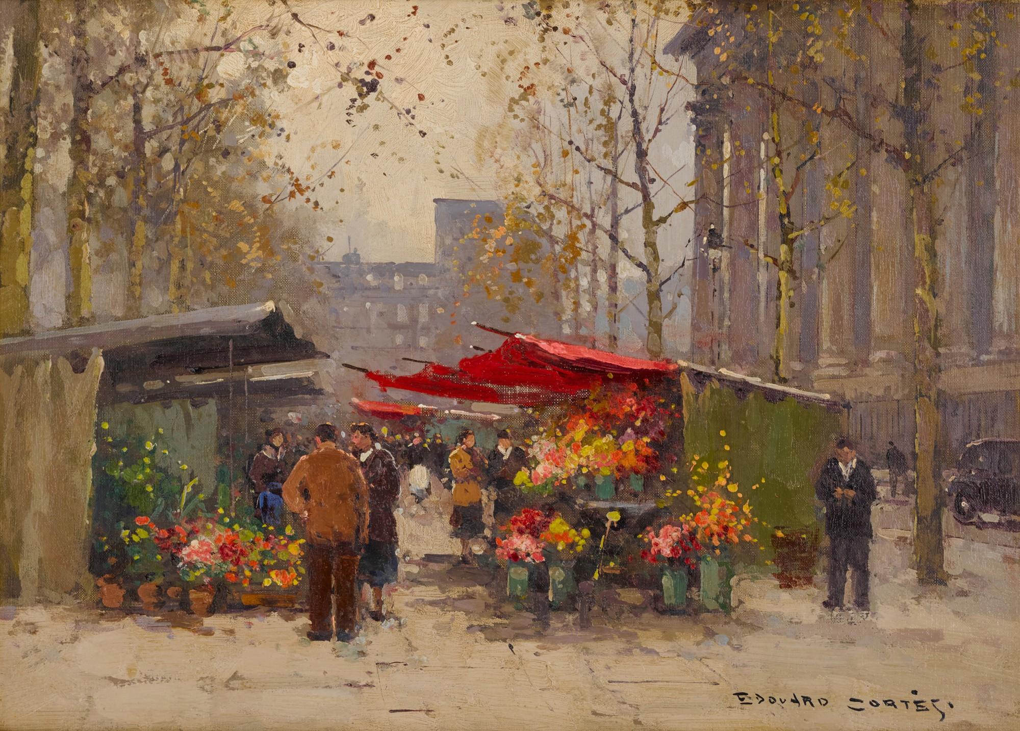 Edouard-Léon Cortès - Fleuristes à côté de la Madeleine