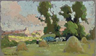 Edouard Léon Cortes - Harvest Scene