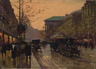 Edouard Leon Cortes - Les Grands Boulevards À Paris