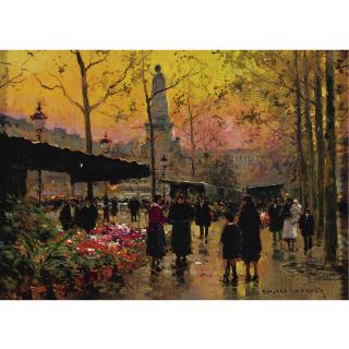 Edouard Léon Cortès - Place De La Republique, Marche Aux Fleurs