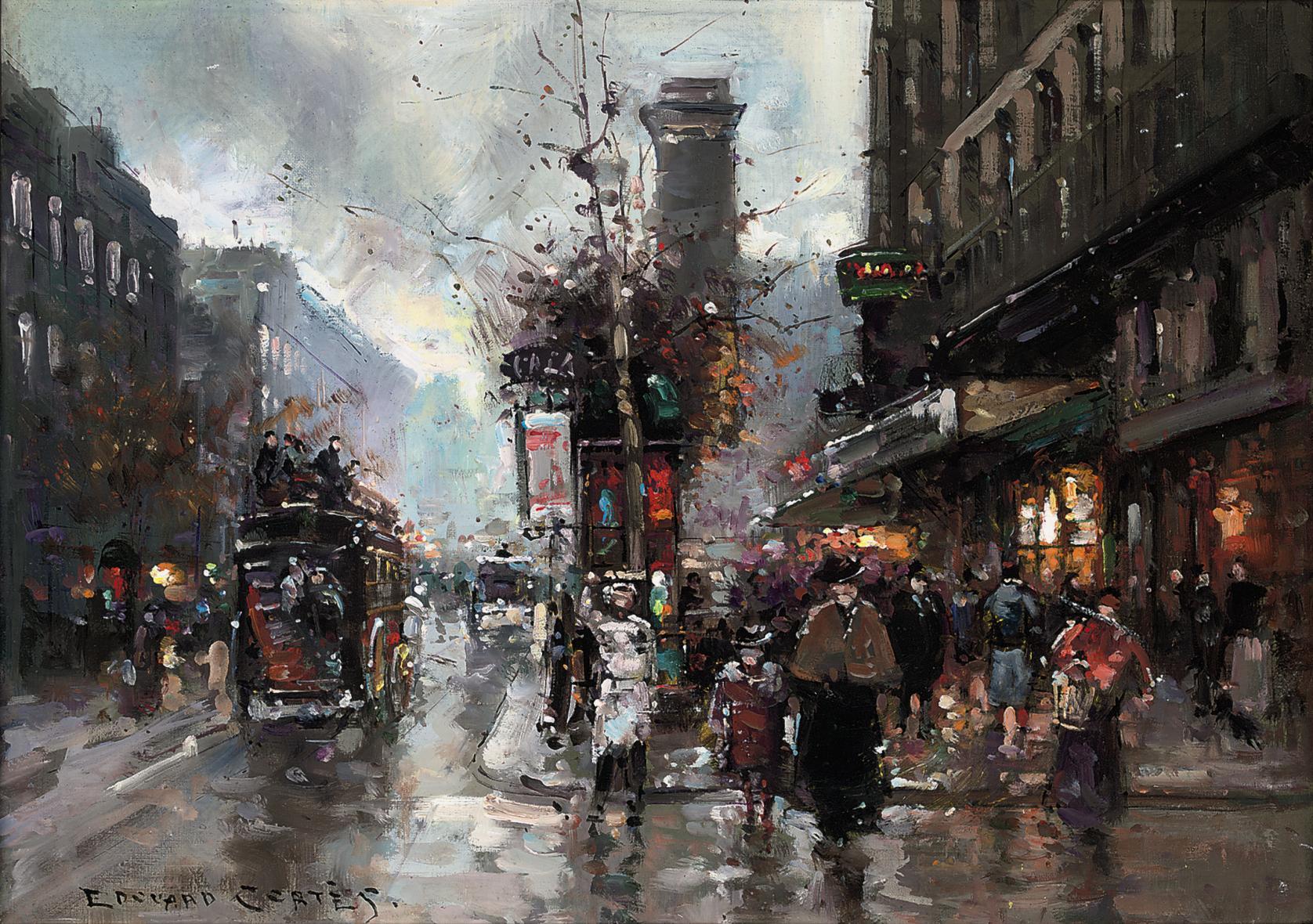 Edouard Léon Cortès - Port St. Denis, Paris