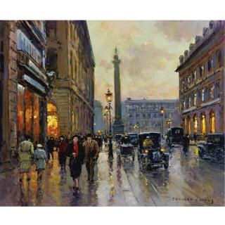 Edouard Leon Cortès - Rue De La Paix And Place Vendome