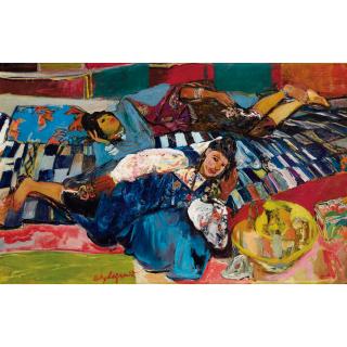 Edouard-Léon-Louis Legrand - Deux Femmes Allongée