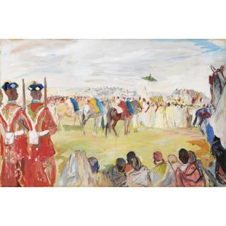 Edouard-Léon-Louis Legrand - La Sortie Du Sultanedy Legrand ; The Sultan Going Out ; Signed Lower Left ; Gouache On Paper