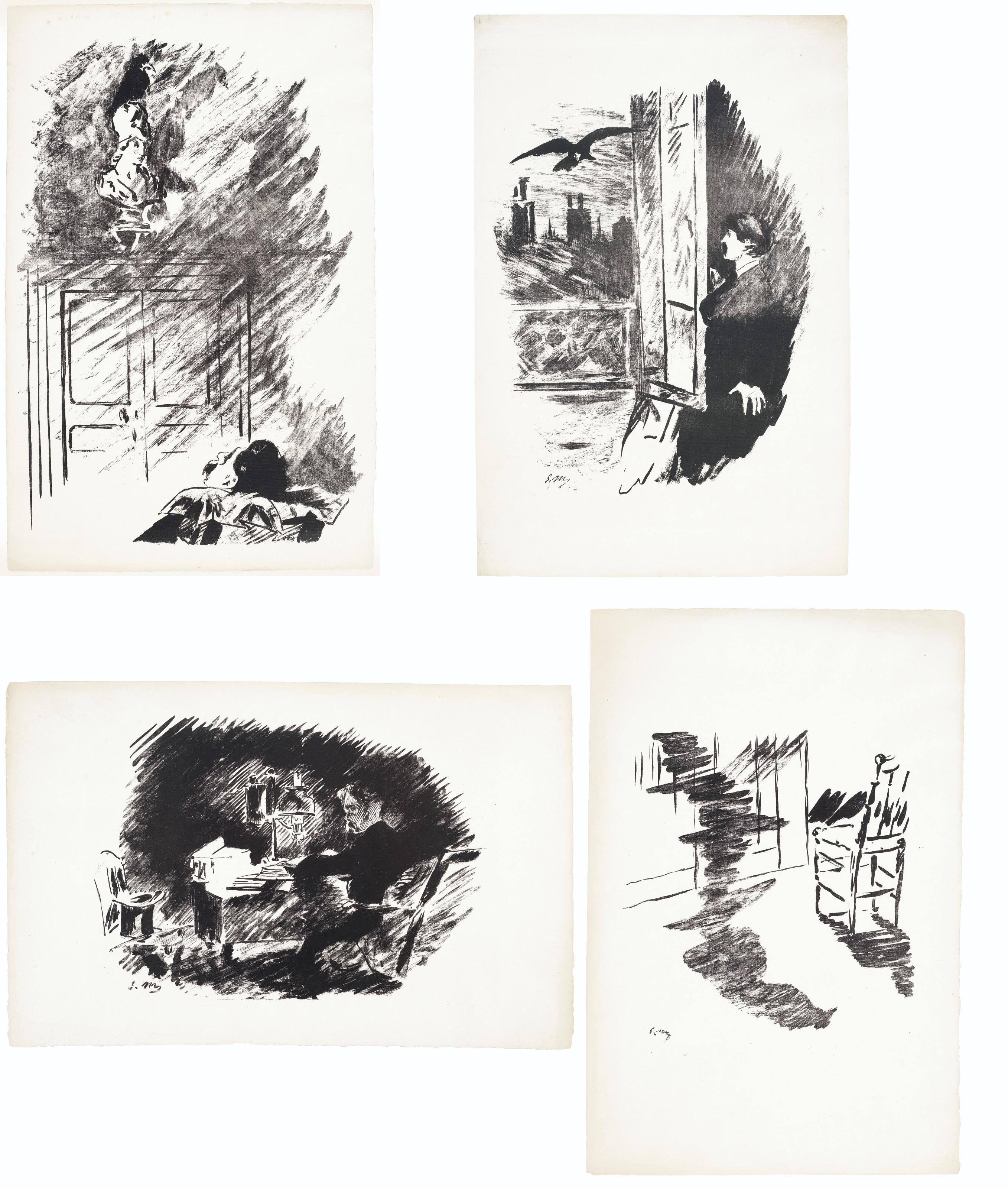 Edouard Manet - Edgar Allen Poe, Le Corbeau, R. Lesclide, Paris, 1875.
