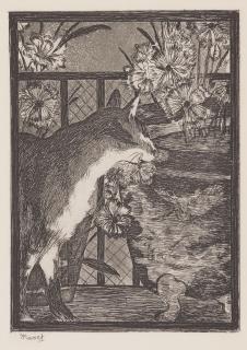 Edouard Manet - Le Chat et les Fleurs, from Notre ami le chat