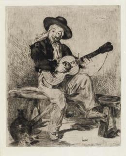 Edouard Manet - Le Guitarero (Guerin 16; Harris 12)