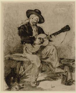 Edouard Manet - Le Guitarero (Guerin 16; Harris 12)
