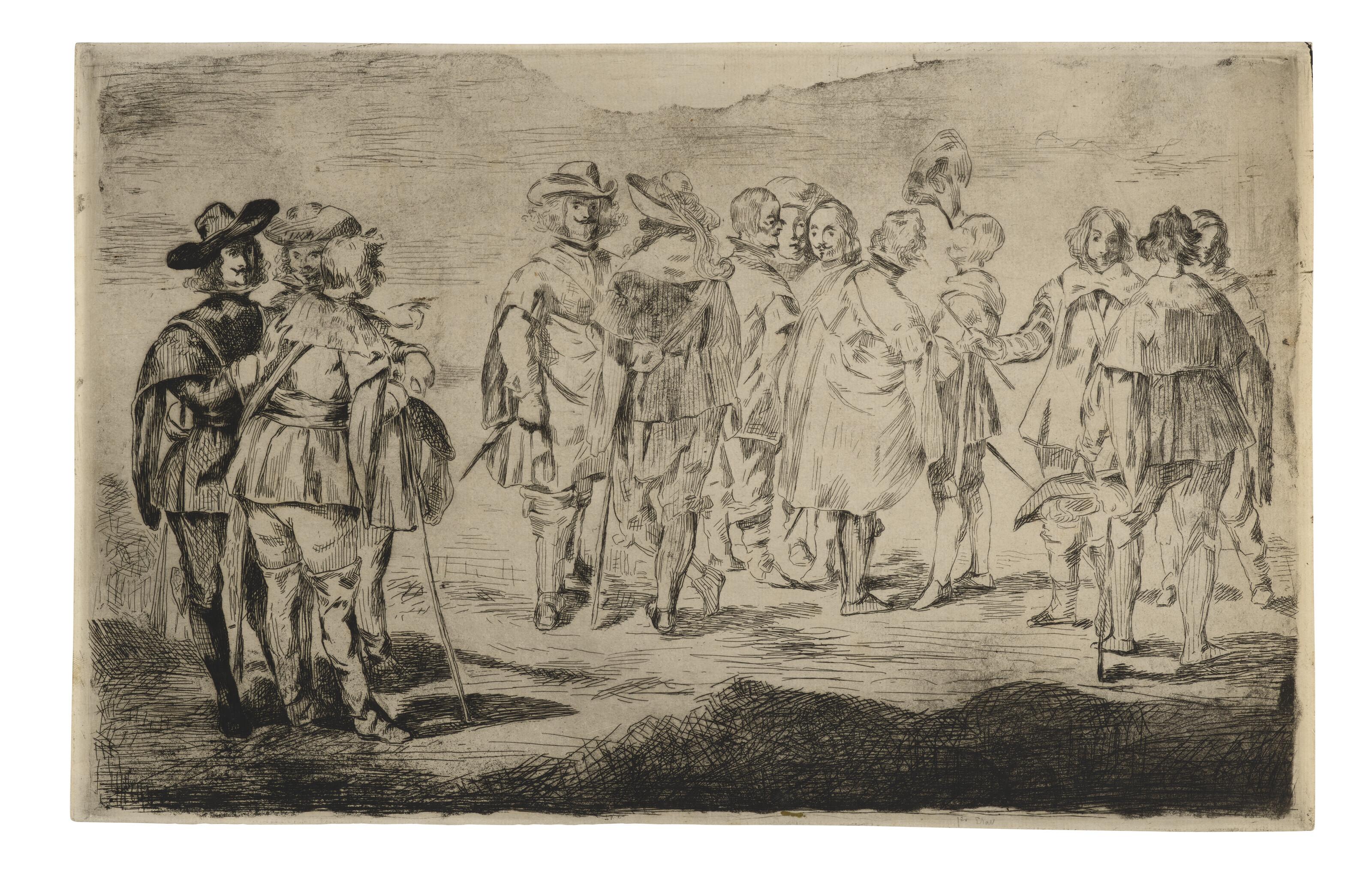 Edouard Manet - Les petits cavaliers, d\'après le tableau attribué à Velasquez