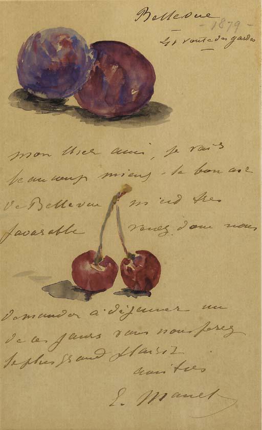 Edouard Manet - Lettre à Albert Hecht