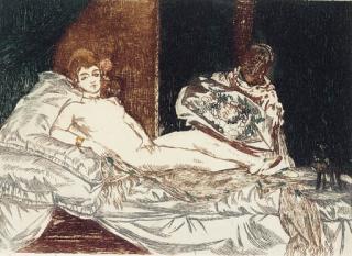 Edouard Manet - Olympia (Large Plate) (Harris 52)