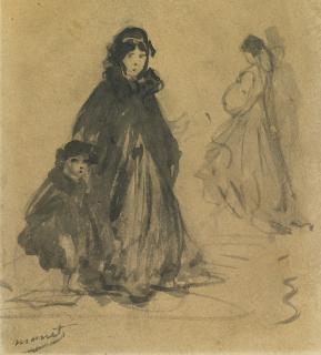 Édouard Manet - Scène De Rue (Femme Et Jeune Fille)